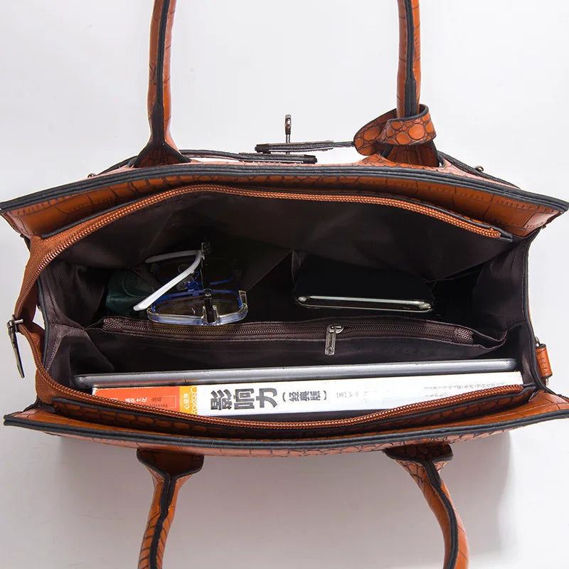 Crocodile Pattern Handbag