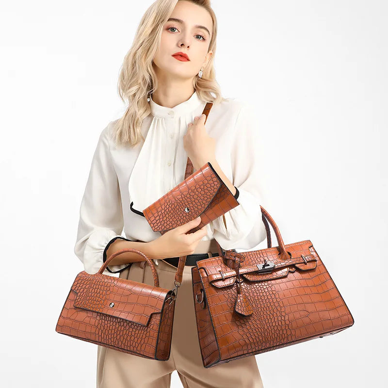 Crocodile Pattern Handbag