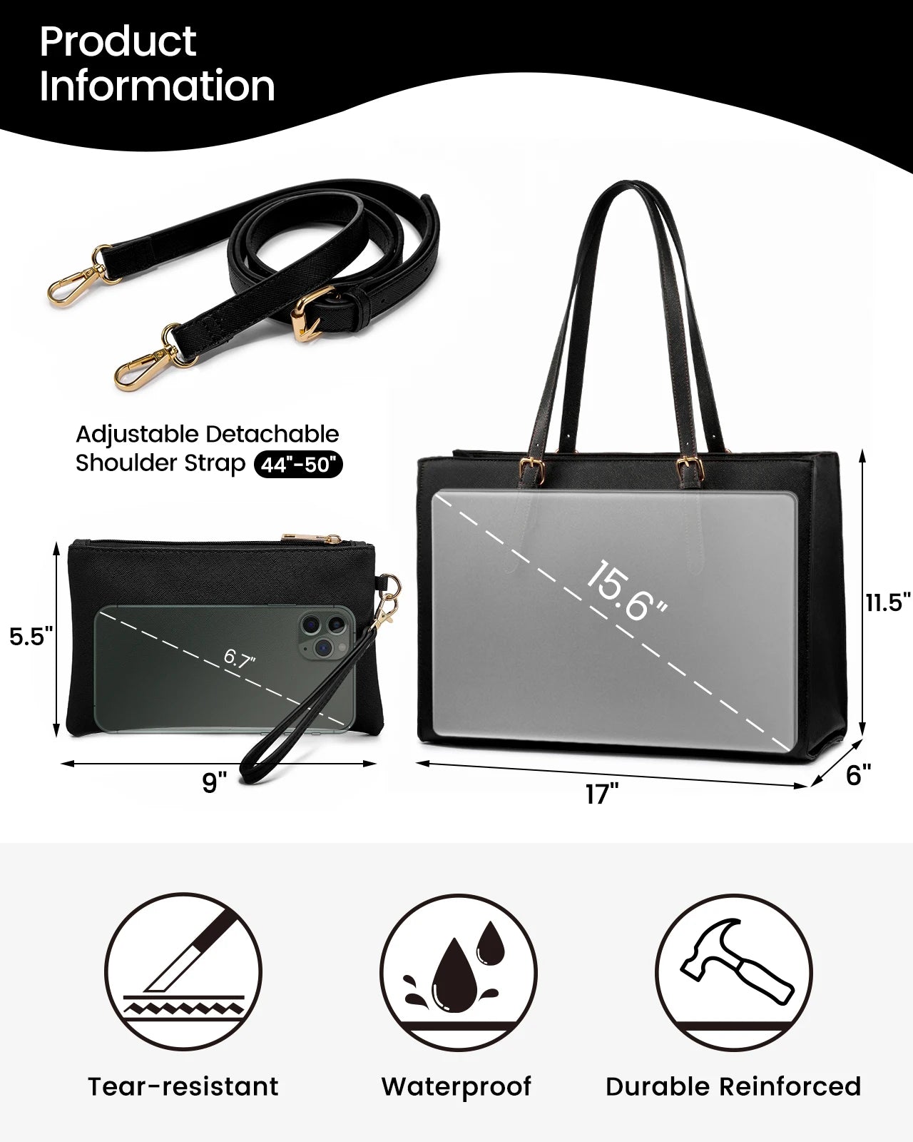 LOVEVOOK Women Laptop Tote Handbags