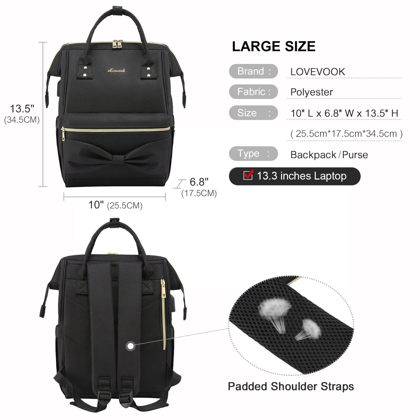 LOVEVOOK Lightweight Casual Backpack