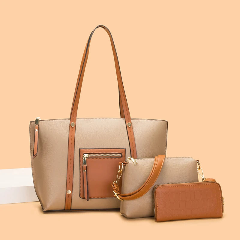 Retro Large Capacity Soft Handbag