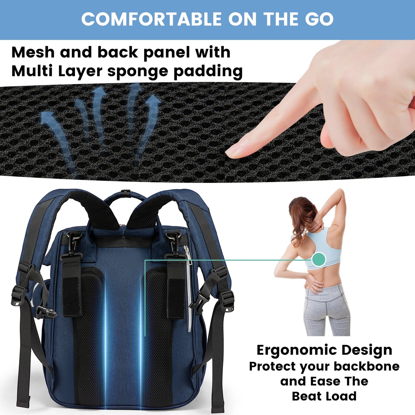 LOVEVOOK Baby Diaper Bag With Changing Station