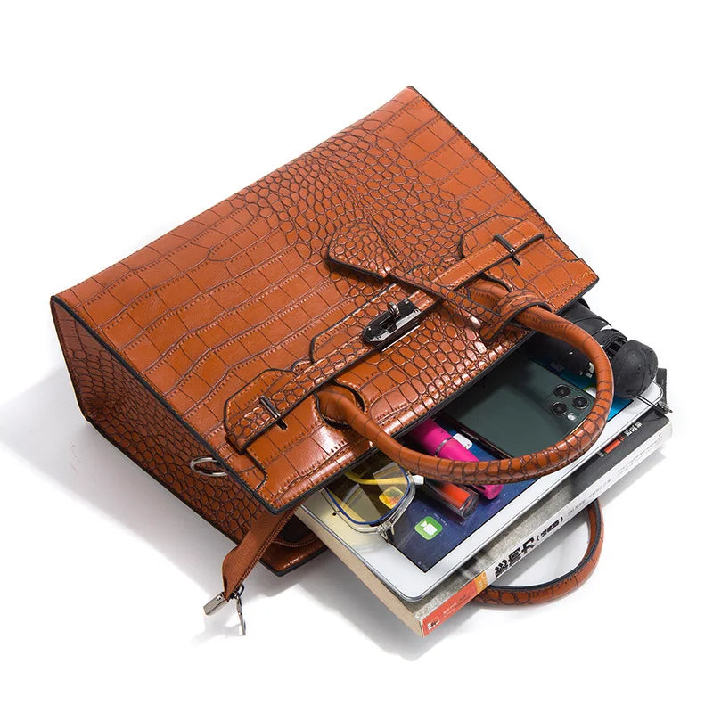 Crocodile Pattern Handbag