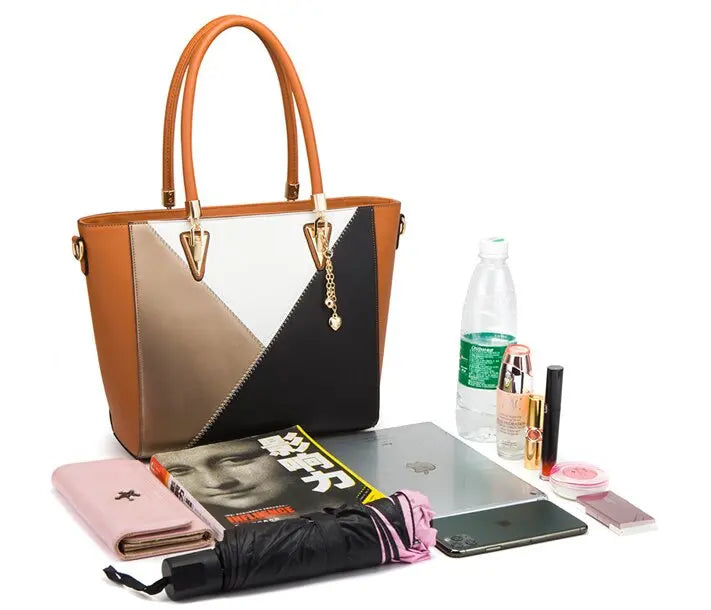 4 Piece Multi-Colored Handbag Set