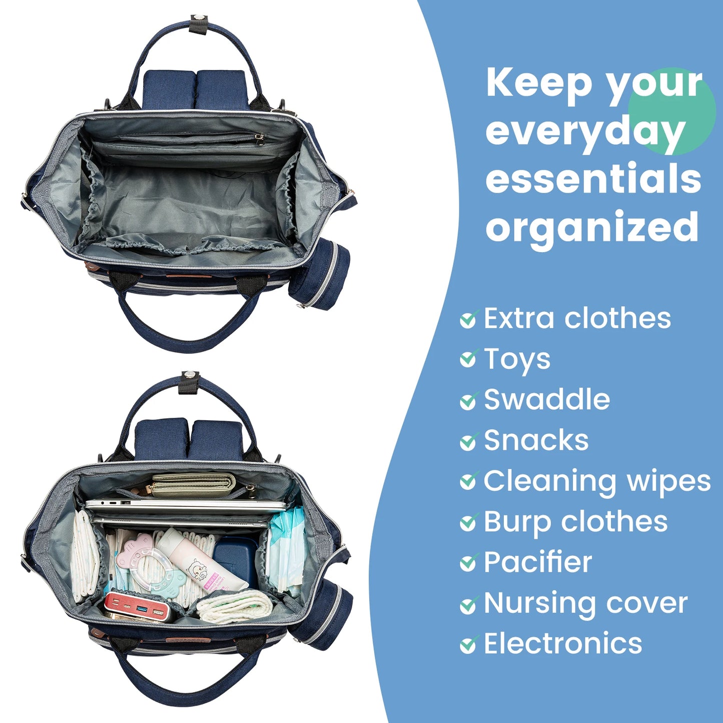 LOVEVOOK Baby Diaper Bag With Changing Station