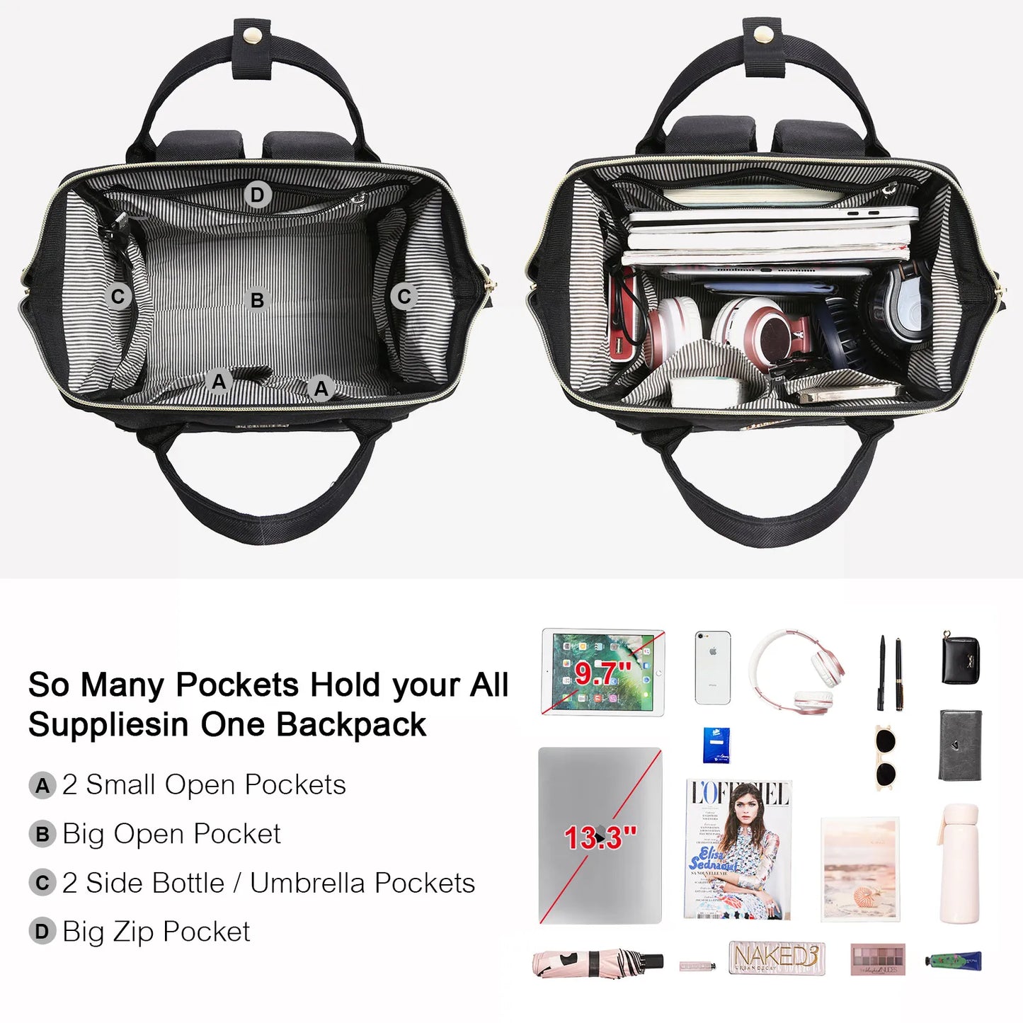 LOVEVOOK Lightweight Casual Backpack