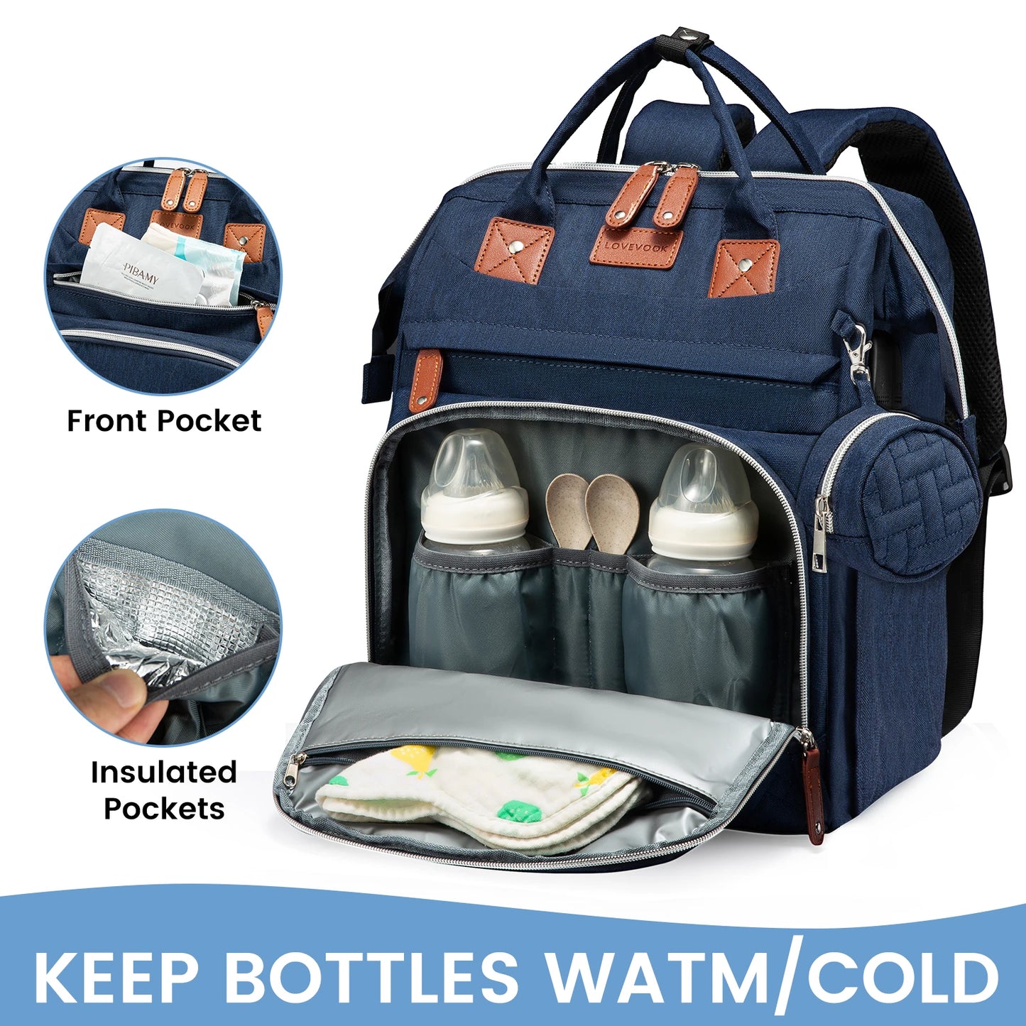 LOVEVOOK Baby Diaper Bag With Changing Station