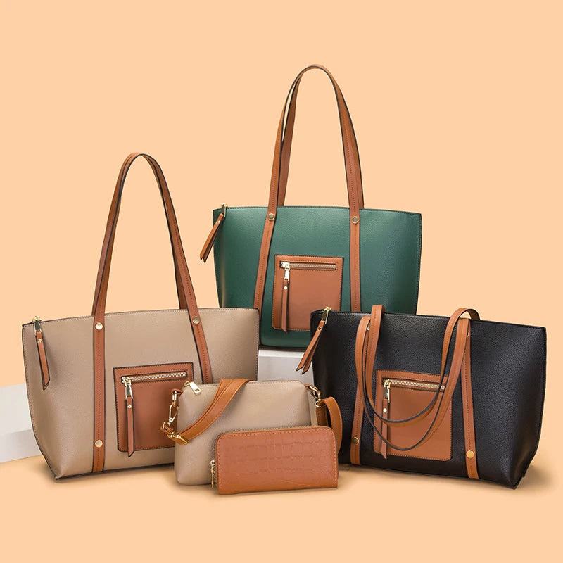 Retro Large Capacity Soft Handbag