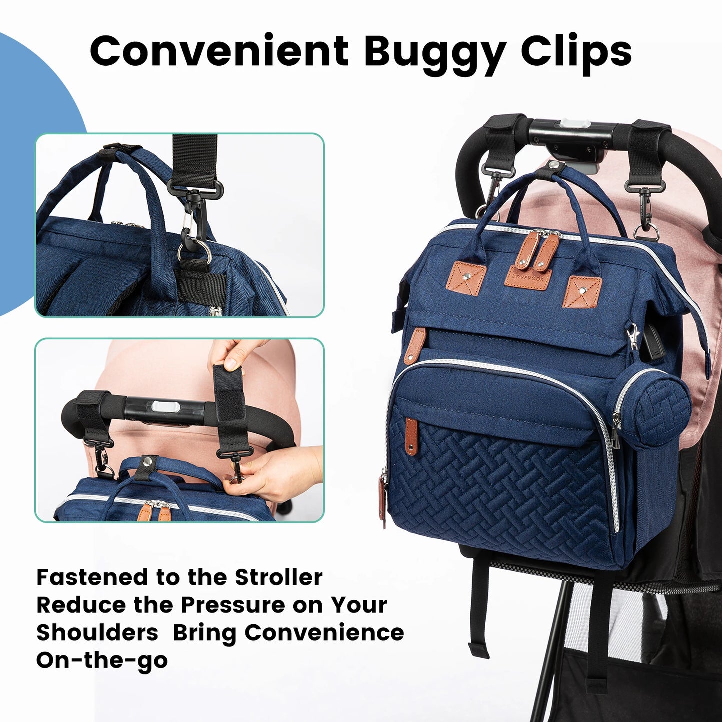 LOVEVOOK Baby Diaper Bag With Changing Station