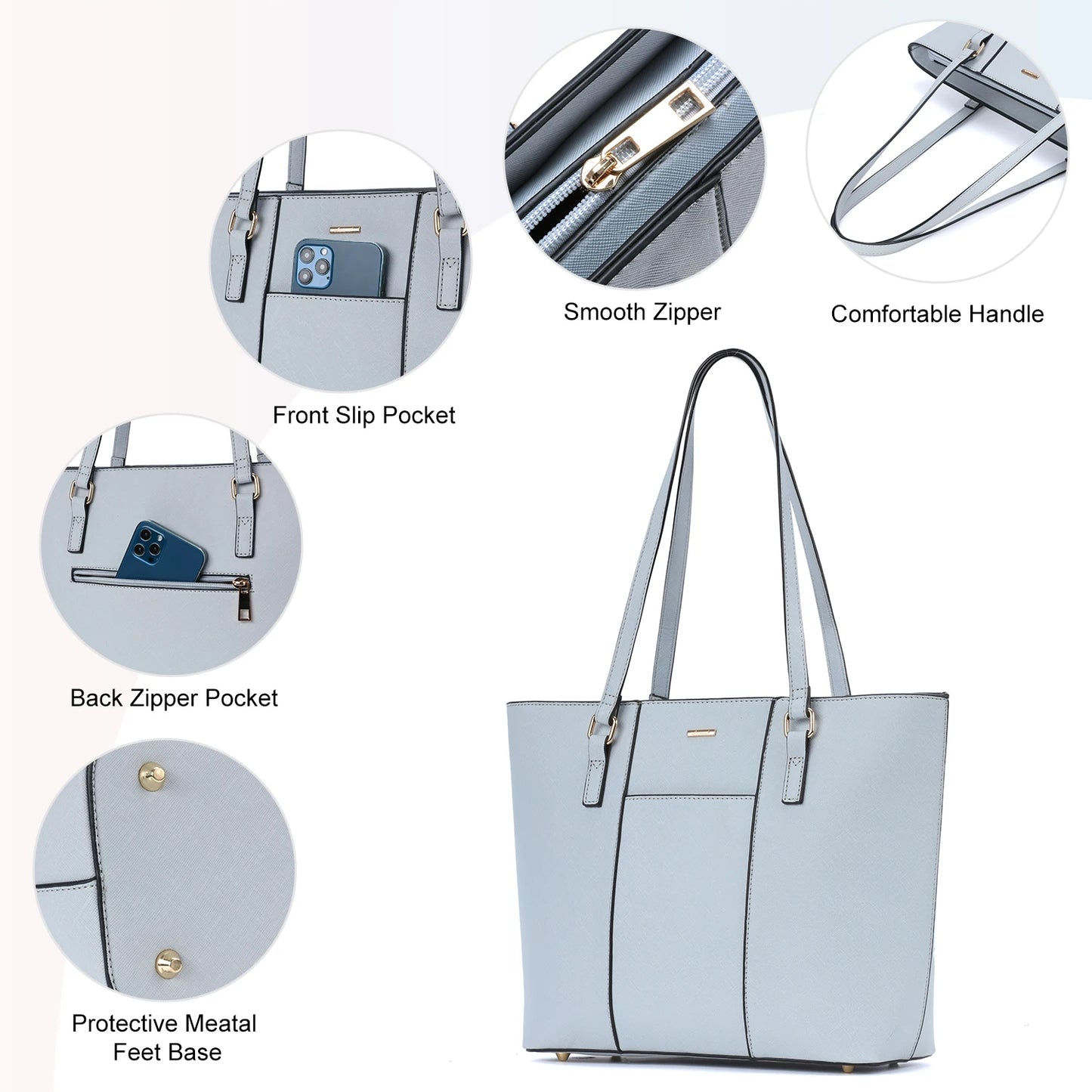 LOVEVOOK Tote Purse and Shoulder Bag With Matching Wallets Set