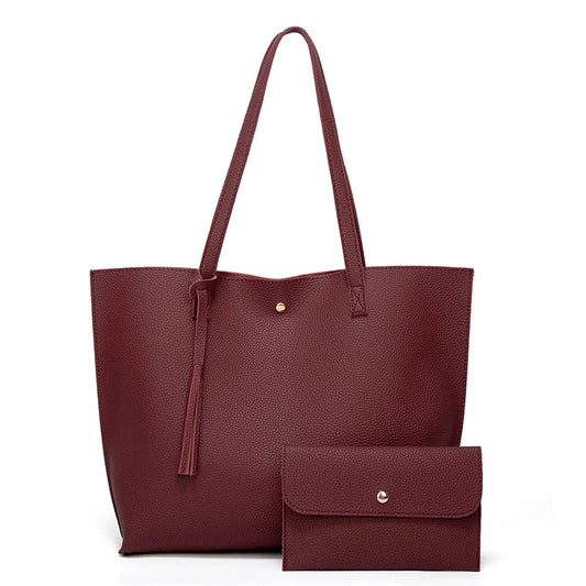 2 Piece Button Tote Set