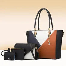 4 Piece Multi-Colored Handbag Set