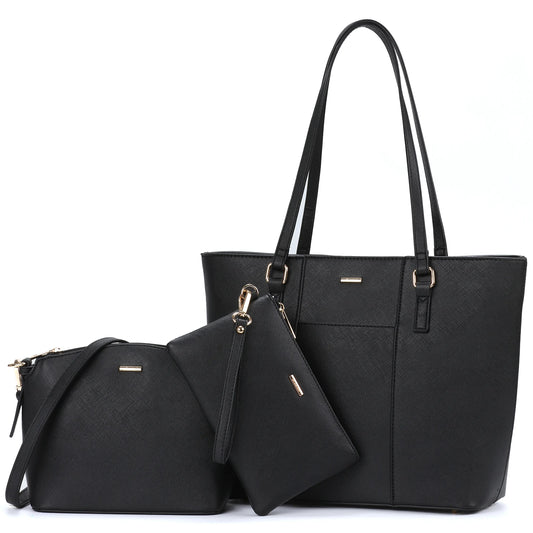 LOVEVOOK Tote Purse and Shoulder Bag With Matching Wallets Set
