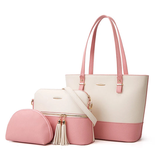 3 Piece PU Leather Handbag Set