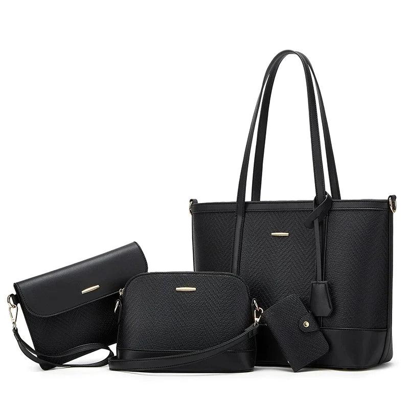 2026 Handbag Large Capacity 4 in 1 PU Leather Tote Bags for Women