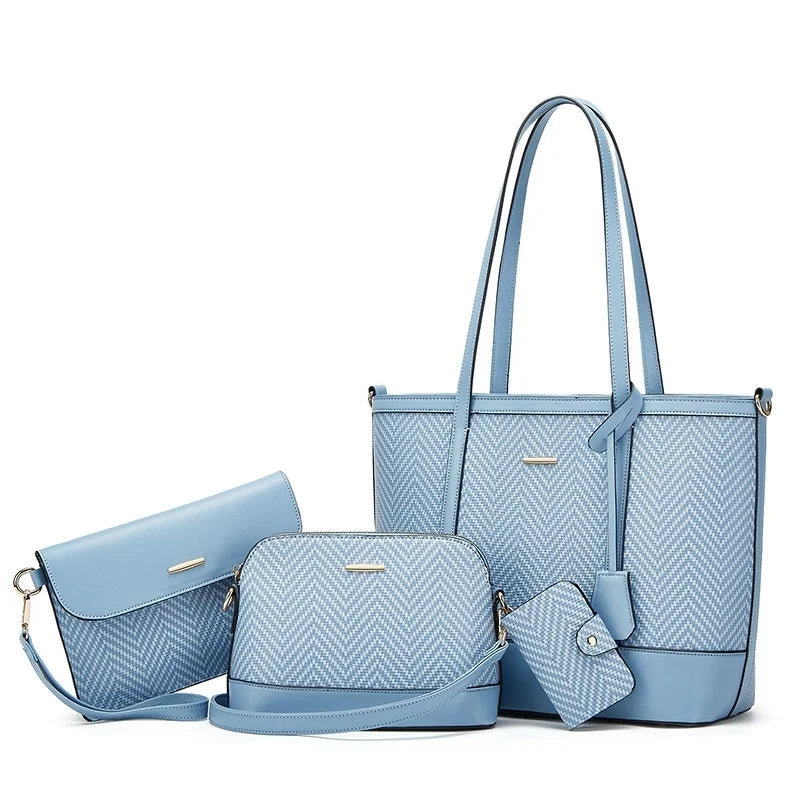 2026 Handbag Large Capacity 4 in 1 PU Leather Tote Bags for Women