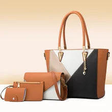 4 Piece Multi-Colored Handbag Set